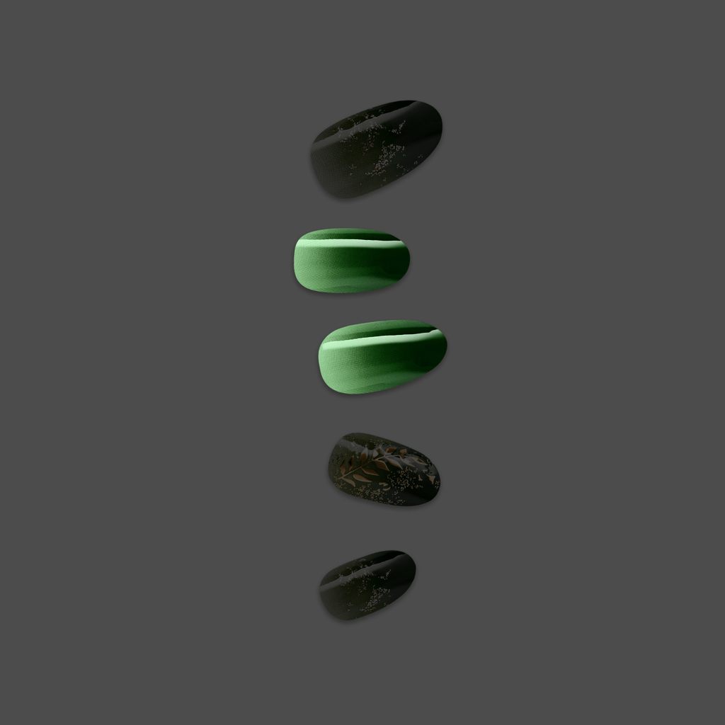 Impress X WICKED: FOR GOOD | Defy Expectations | Design, Green, Medium, Oval, Manicure