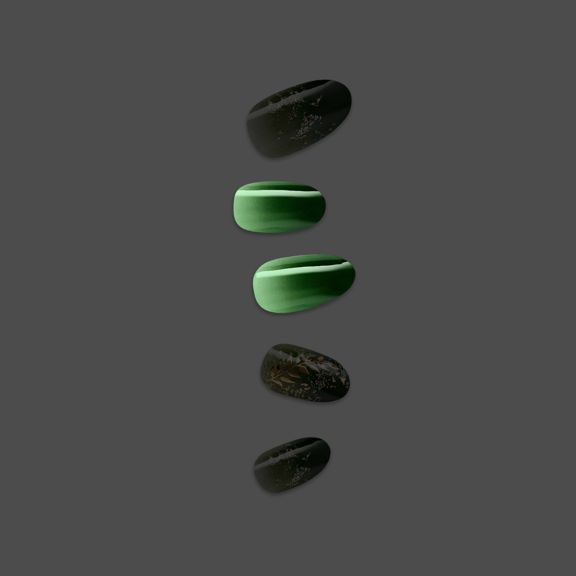 Impress X WICKED: FOR GOOD | Defy Expectations | Design, Green, Medium, Oval, Manicure