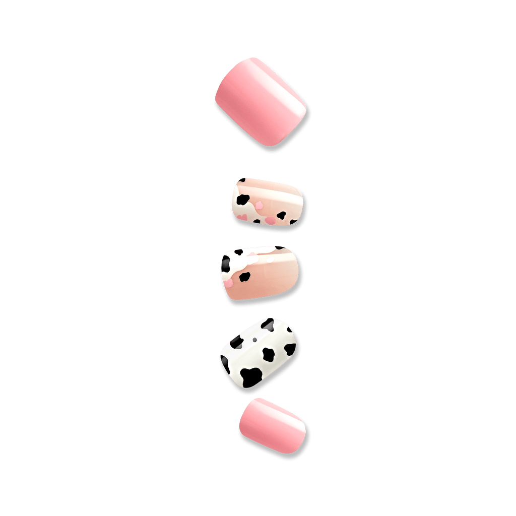 Impress Design No Glue Fake Press On Nails - One Chance | Design, Pink, Short, Squoval, Manicure