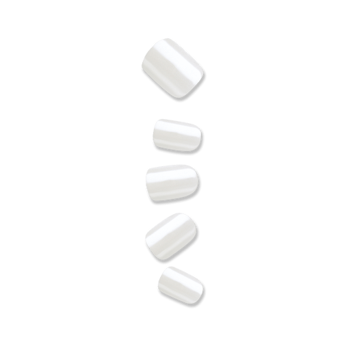 colorFX by Impress No Glue Fake Press On Nails - Universal | Solid, White, Short, Squoval, Manicure
