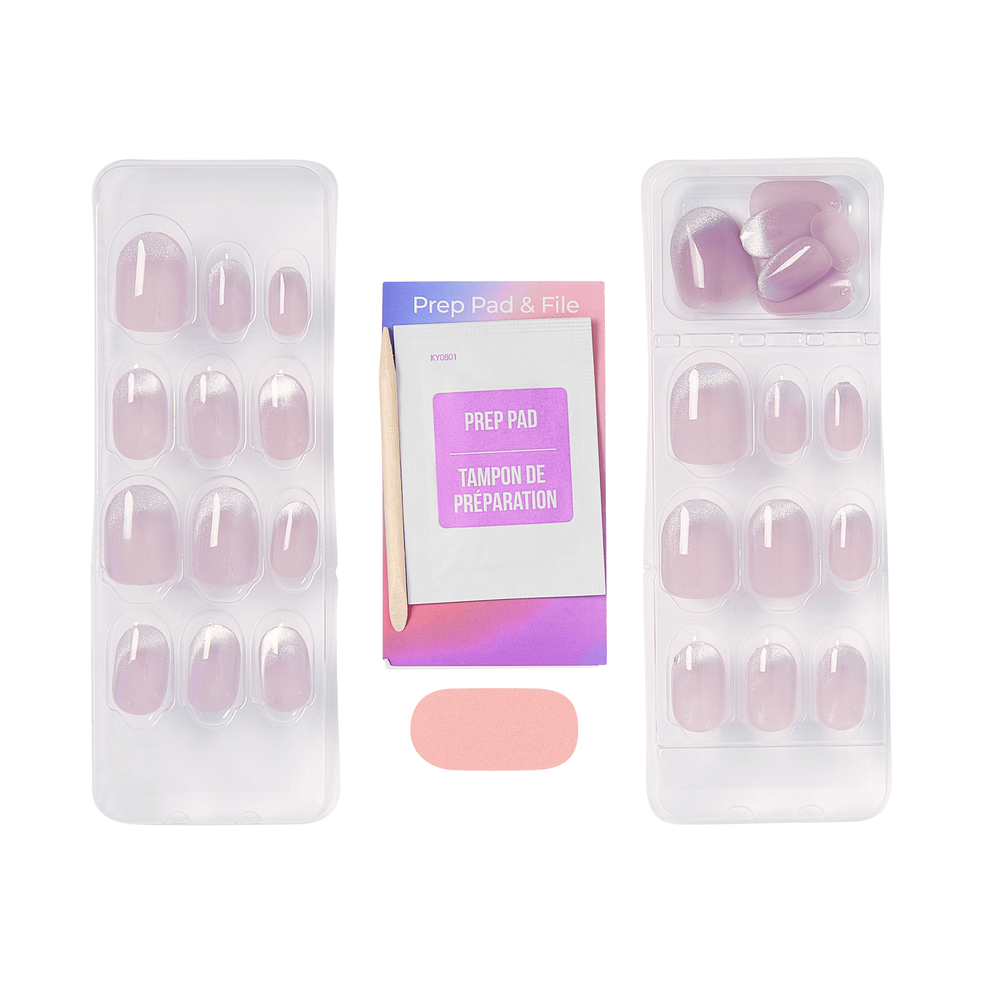 colorFX by Impress No Glue Fake Press On Nails - Diamond Drip | Design, Purple, Short, Oval, Manicure