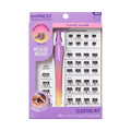 Impress Falsies Pre-Glued False Eyelashes Starter Kit - Classic Volume | 36 Lash Clusters, With Applicator, 12mm-14mm