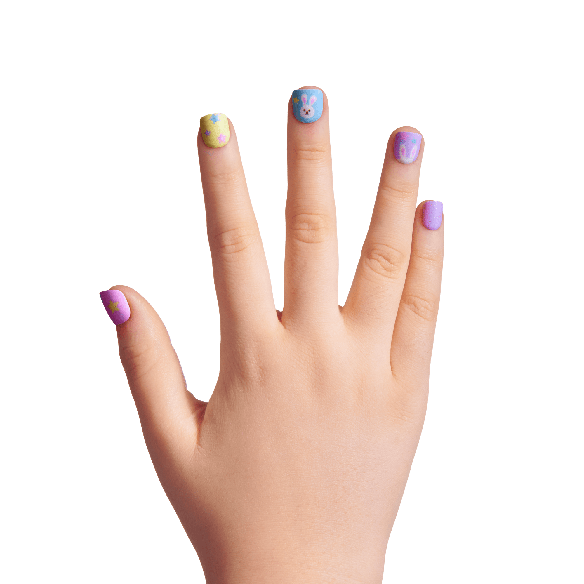 Impress Kids No Glue Fake Press On Nails - Easter Charm | Design, Multicolor, Kids, Squoval, Manicure