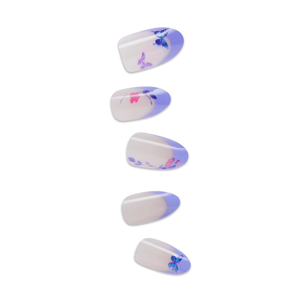 Impress X WICKED: FOR GOOD | Glinda Upland | French Design, Purple, Medium, Almond, Manicure