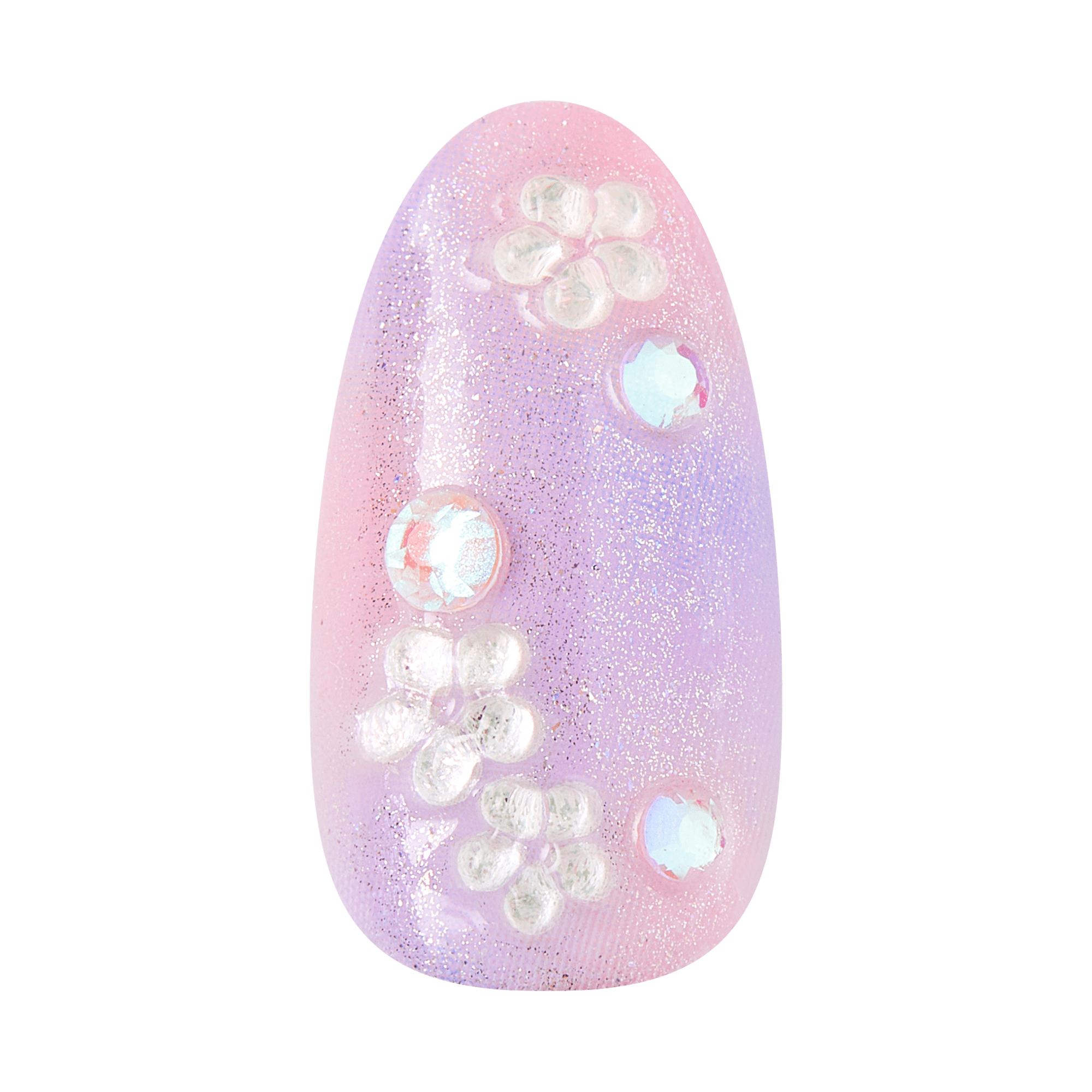 Impress Premium No Glue Fake Press On Nails - Pick Me First | 3D & Jewel Design,  Multicolor, Medium, Oval, Manicure