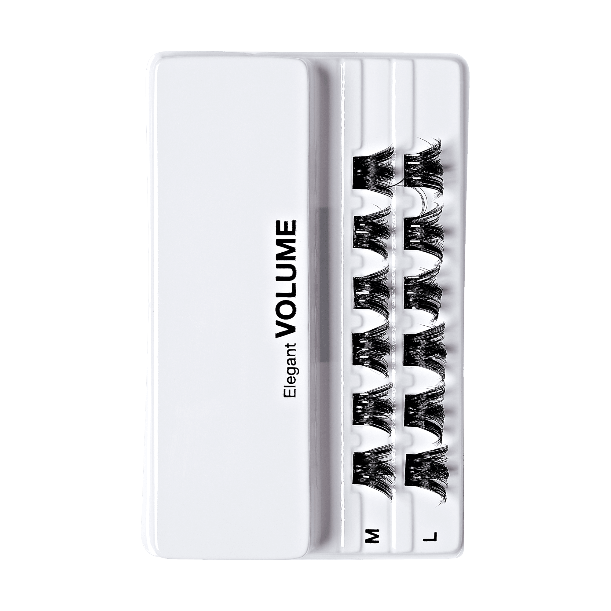 Impress Falsies Pre-Glued False Eyelashes Minipack - Elegant | 12 Lash Clusters, 12mm-14mm