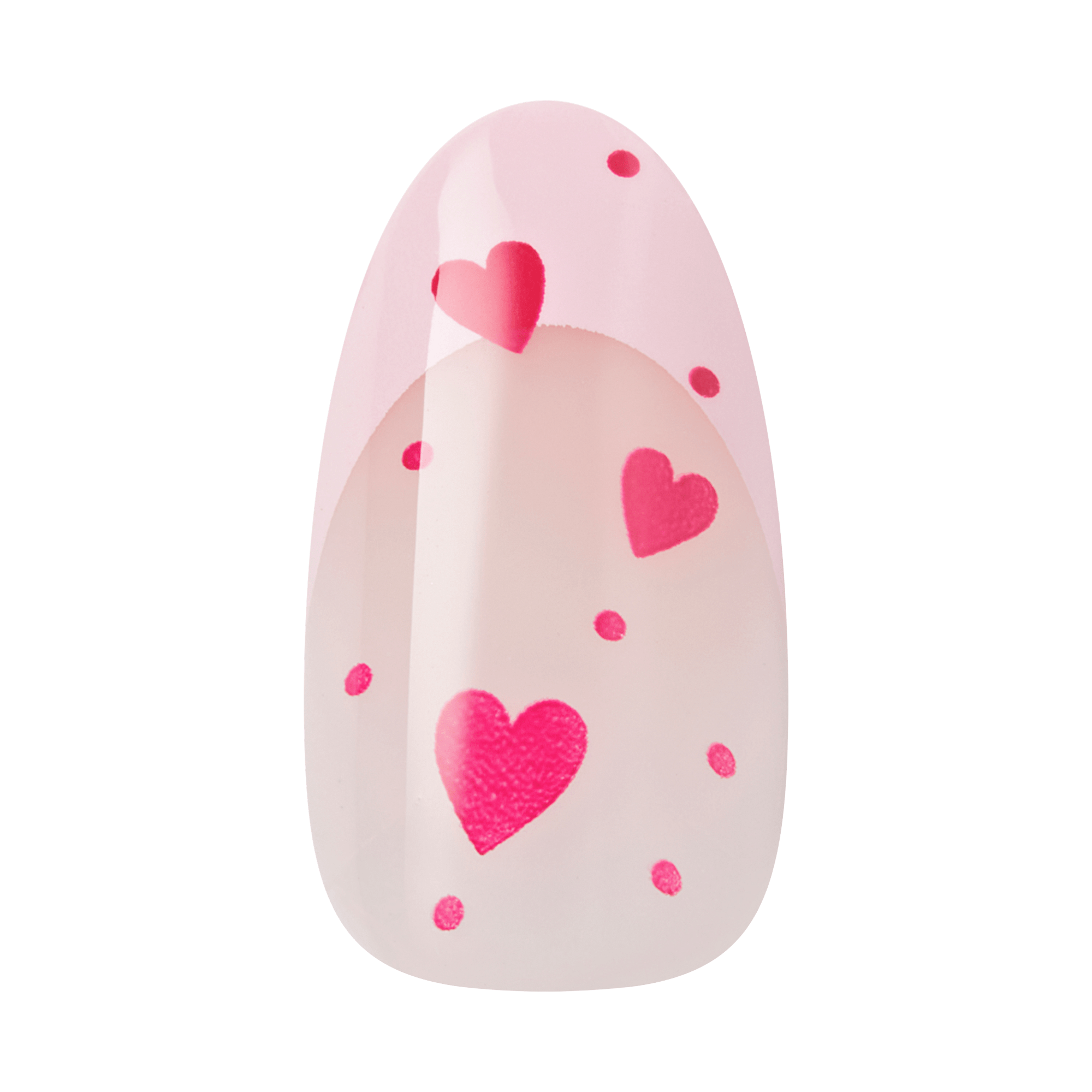 Impress Design No Glue Fake Press On Nails - Still The One | 3D & Jewel French Design, Pink, Medium, Almond, Manicure
