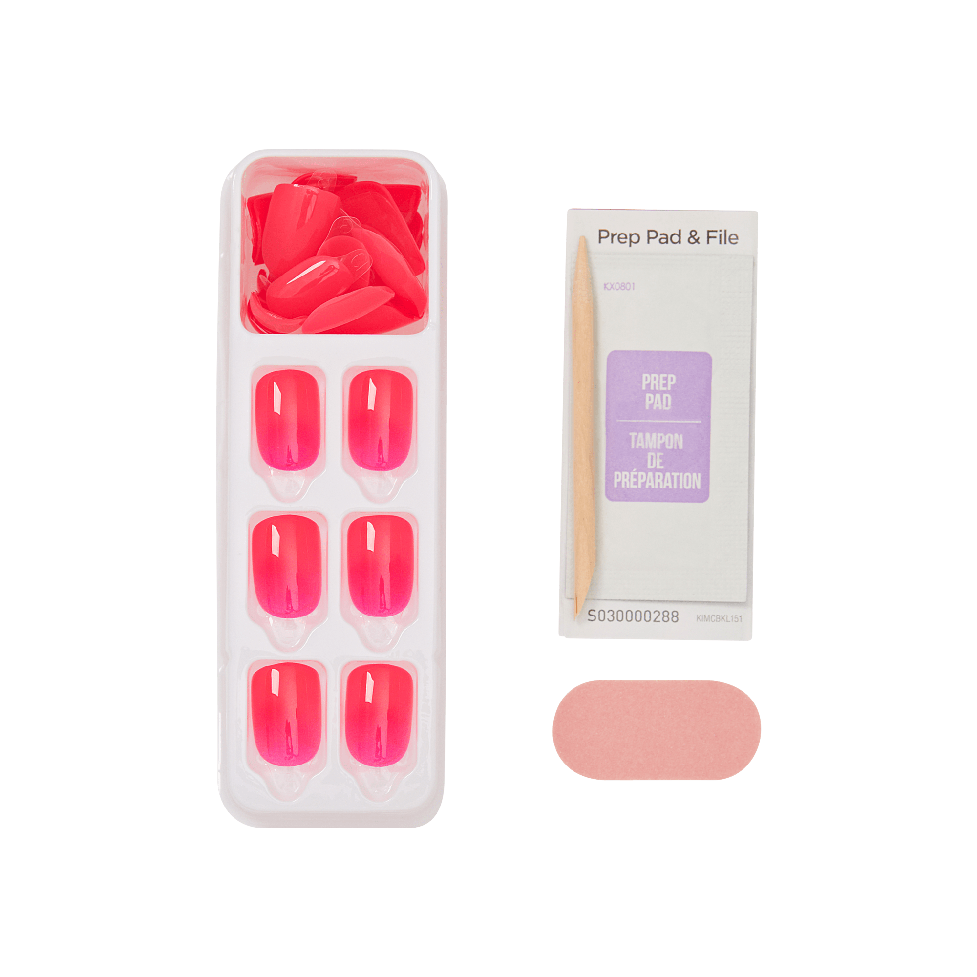 Impress Color No Glue Fake Press On Nails - Melting | Solid, Pink, Short, Squoval, Manicure