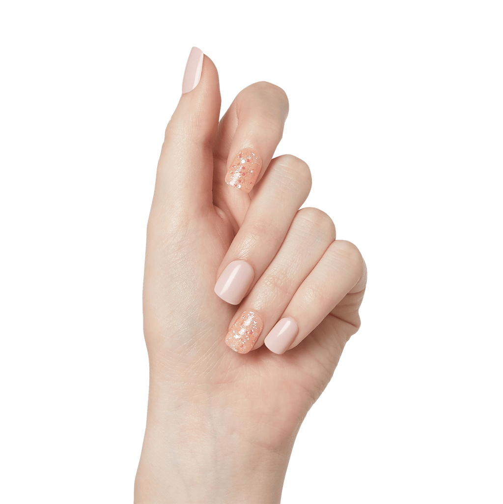 Impress No Glue Fake Press On Nails - Dorothy | Design, Pink, Short, Squoval, Manicure