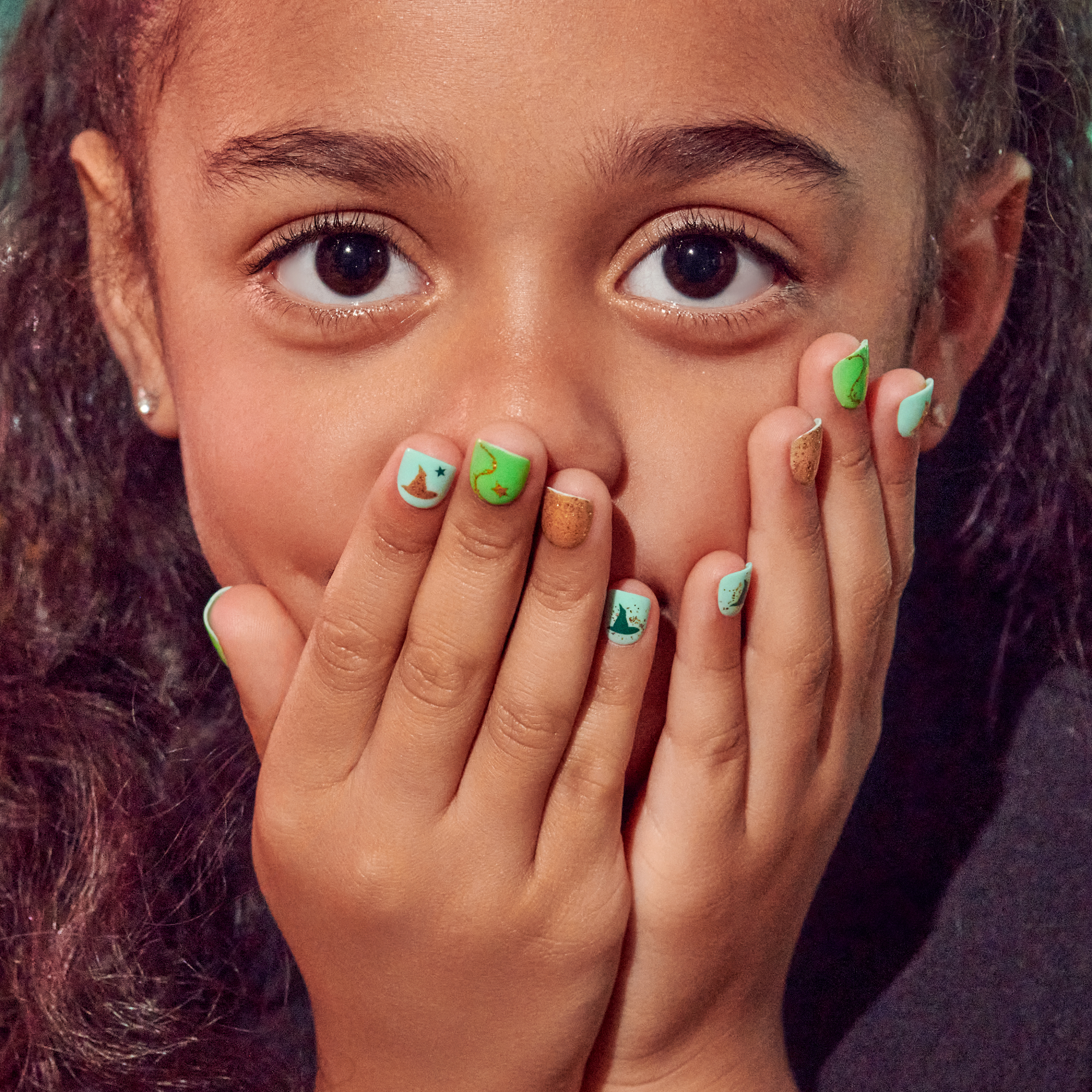 Impress MINI X WICKED: FOR GOOD | Perfect Duet | Design, Green, Kids, Squoval, Manicure