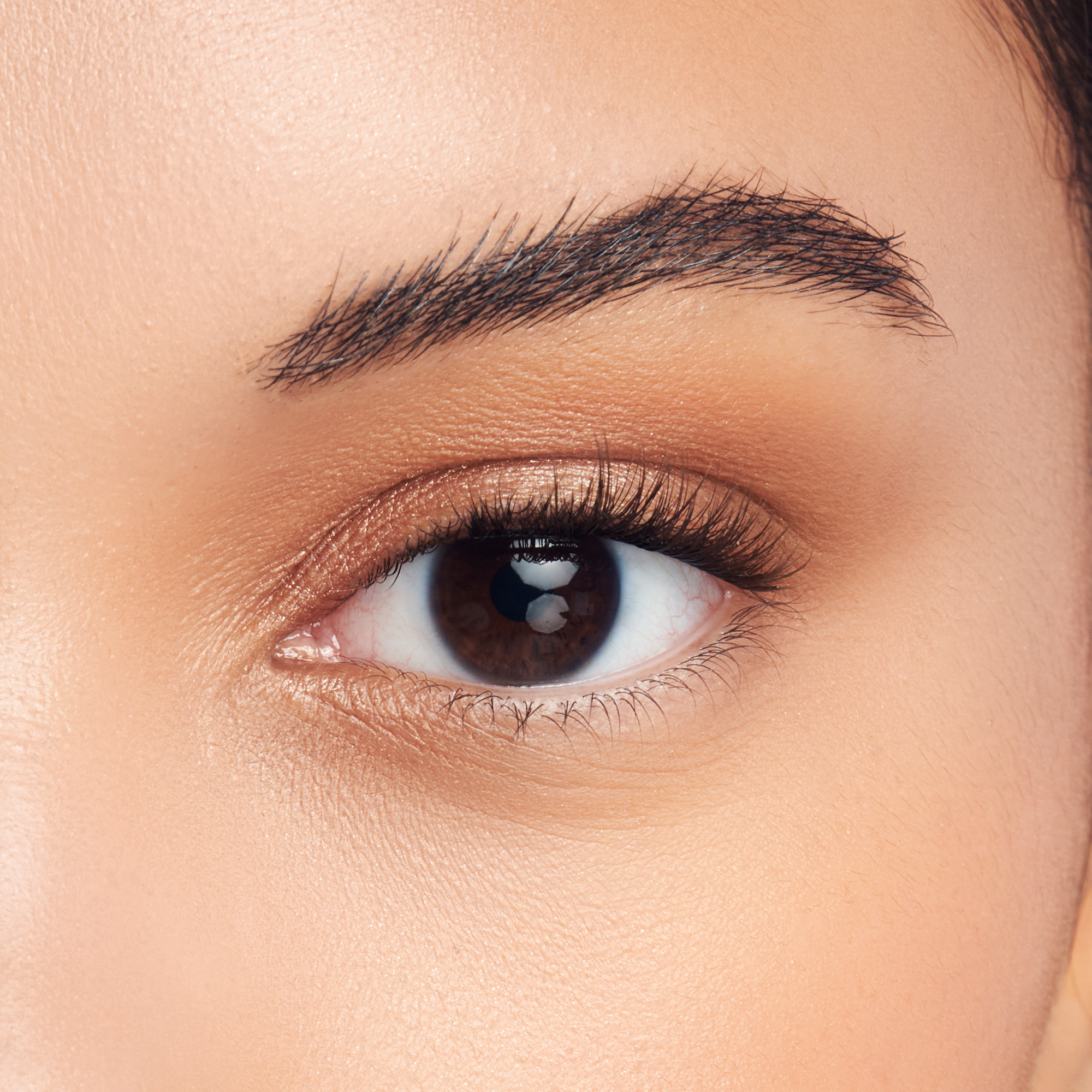 Impress Falsies easy tab Pre-Glued False Eyelashes - Authentic Natural | 1 Pair of Half Lash & 2 Lash Clusters, 5mm-9mm