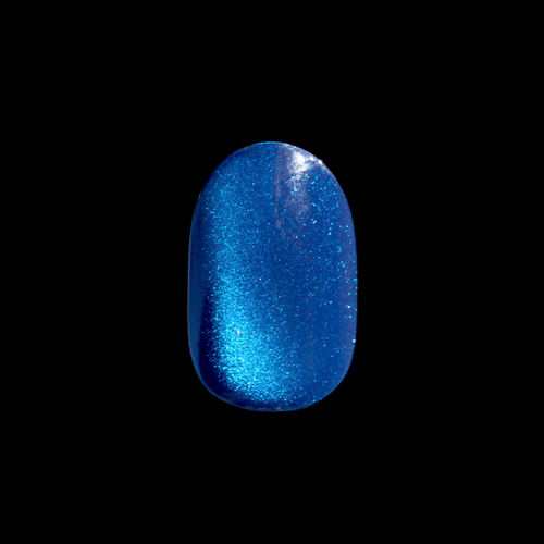 colorFX by Impress No Glue Fake Press On Nails - Reconnect | Solid, Blue, Short, Oval, Manicure