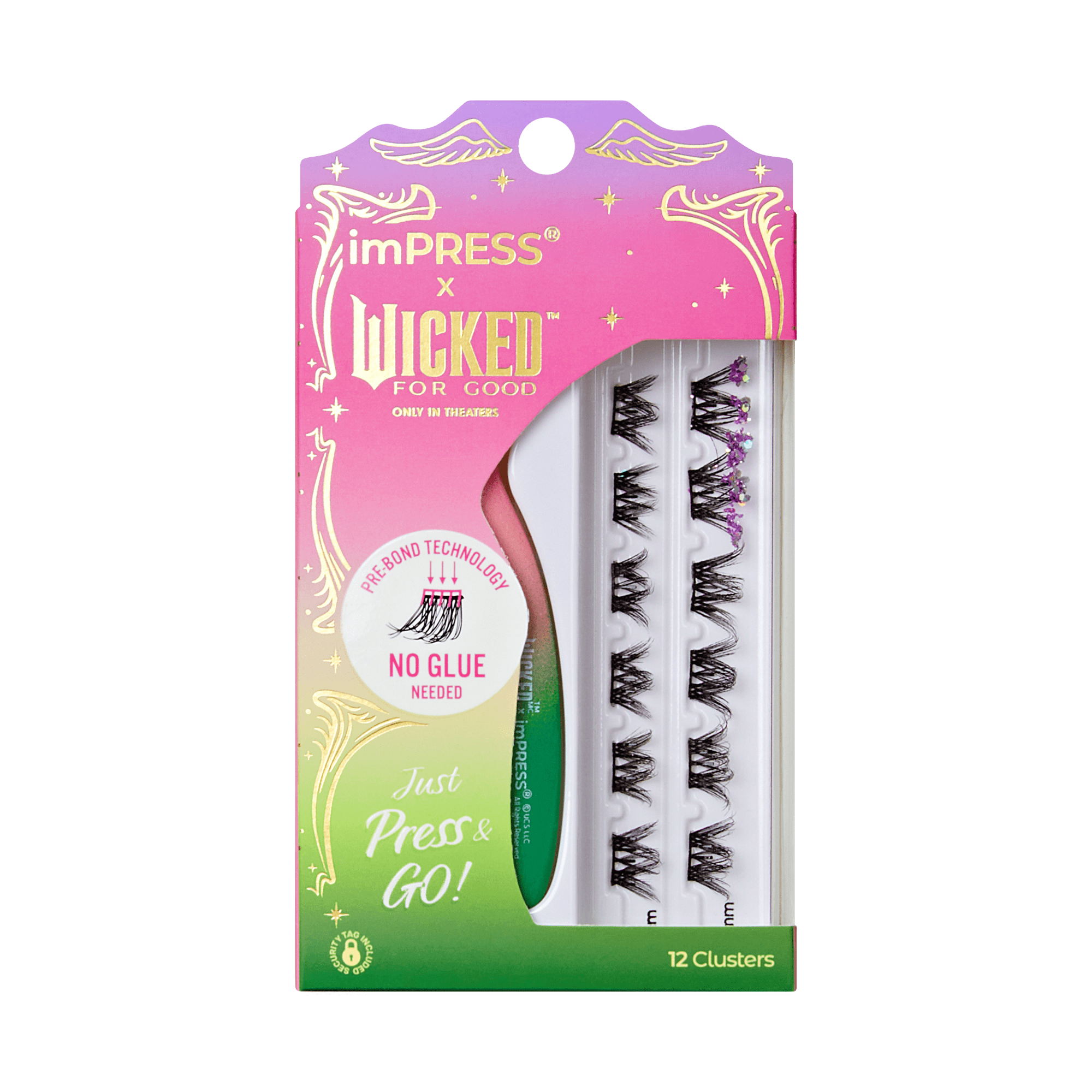 Impress X WICKED: FOR GOOD | Forever My Friend | 12 Lash Clusters, 8mm-10mm