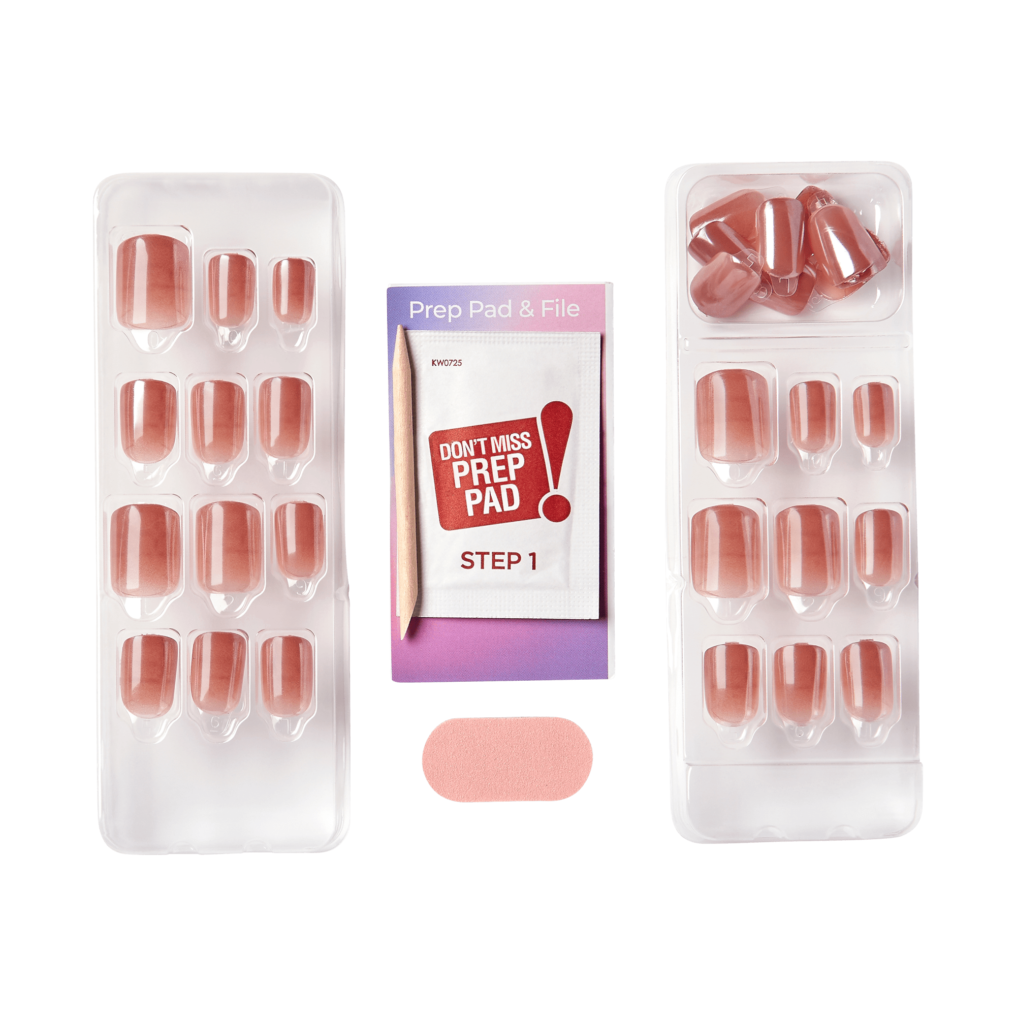 colorFX by Impress No Glue Fake Press On Nails - Last Call | Solid, Beige, Short, Squoval, Manicure