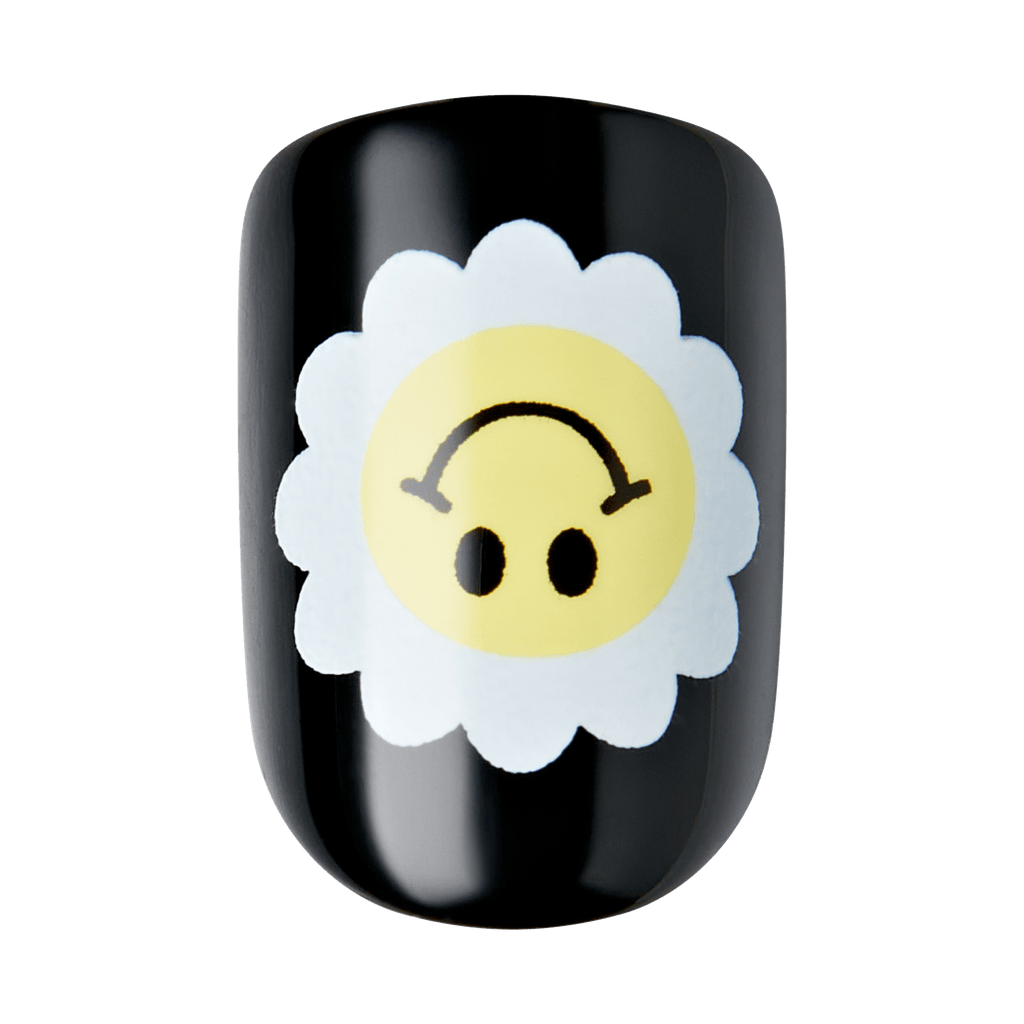 Impress Design No Glue Fake Press On Nails - Pandora | Design, Black, Short, Squoval, Manicure