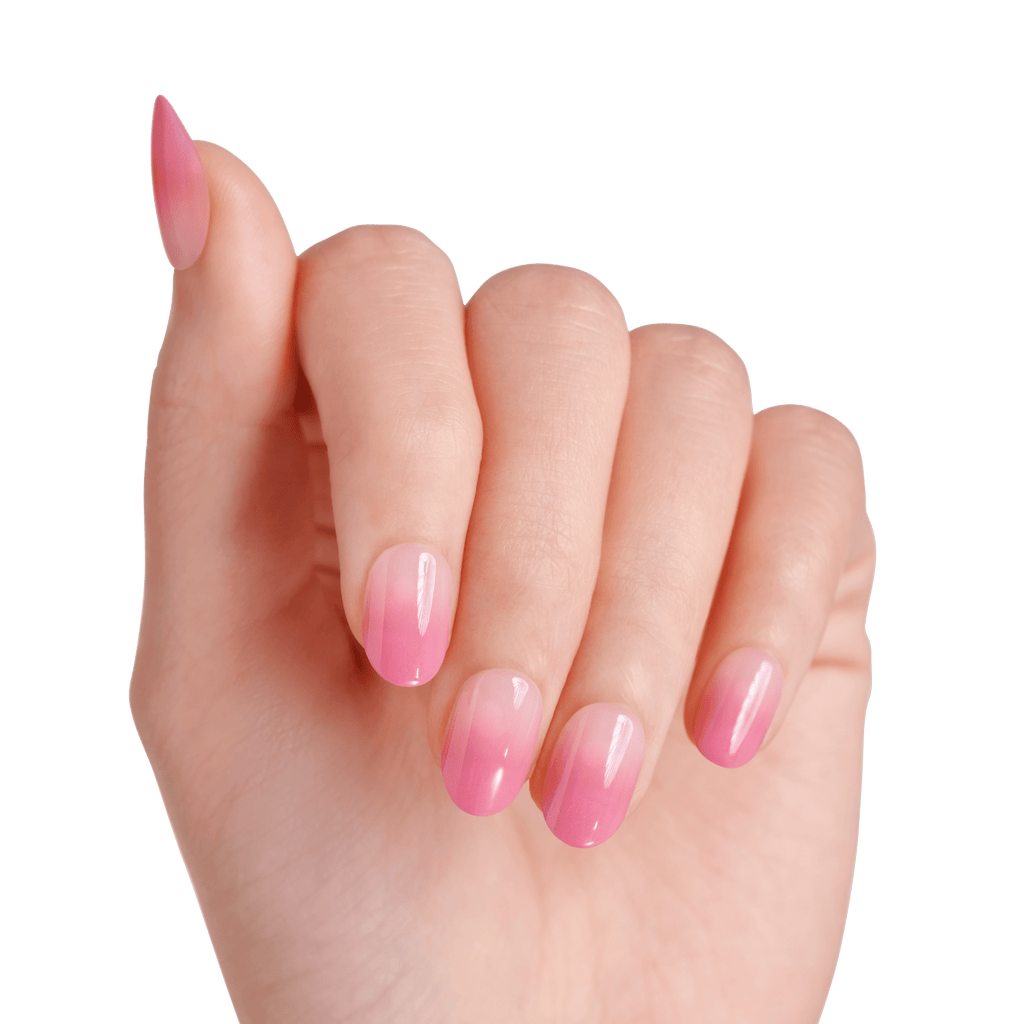 Impress Design No Glue Fake Press On Nails - Secretly Yours | Design, Pink, Short, Oval, Manicure
