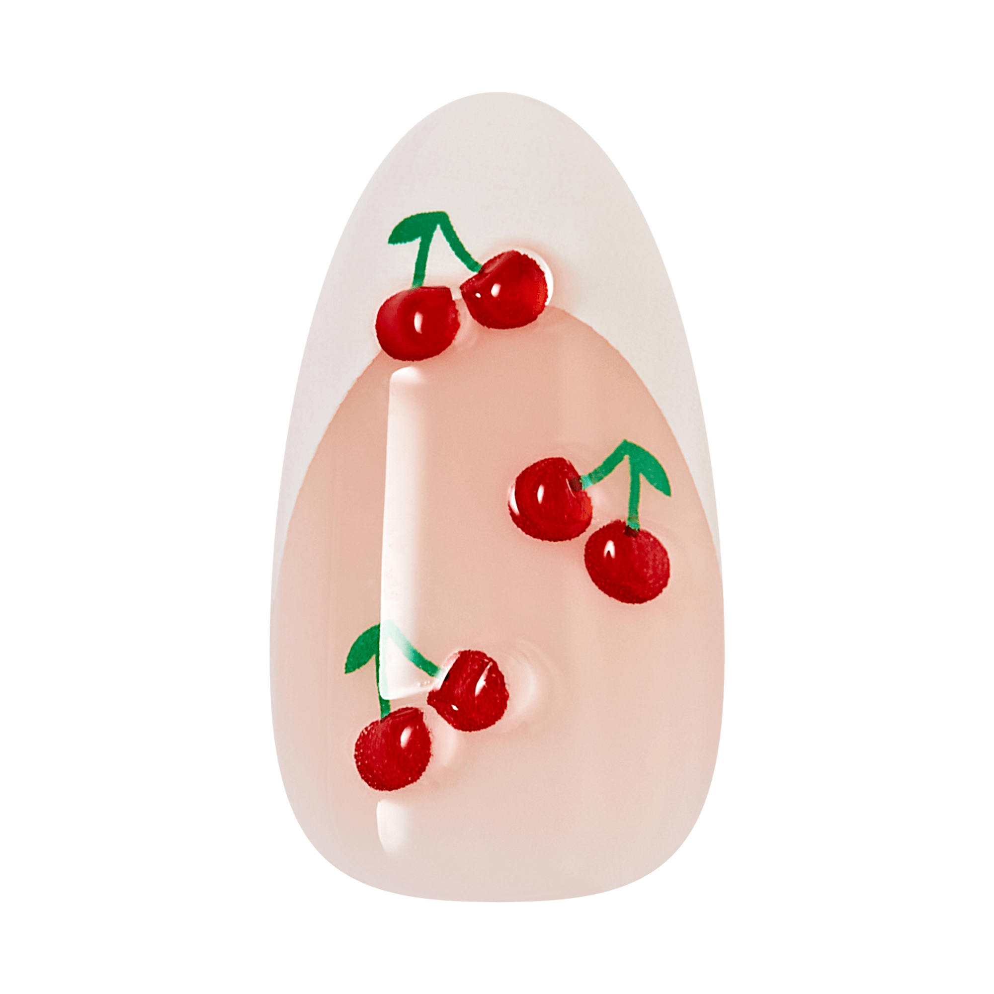 Impress Design No Glue Fake Press On Nails - Coast | French Design, White & Red, Medium, Almond, Manicure