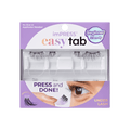 Impress Falsies easy tab Pre-Glued False Eyelashes - Black Wispy | 1 Pair of Half Lash & 2 Lash Clusters, 5mm-11mm