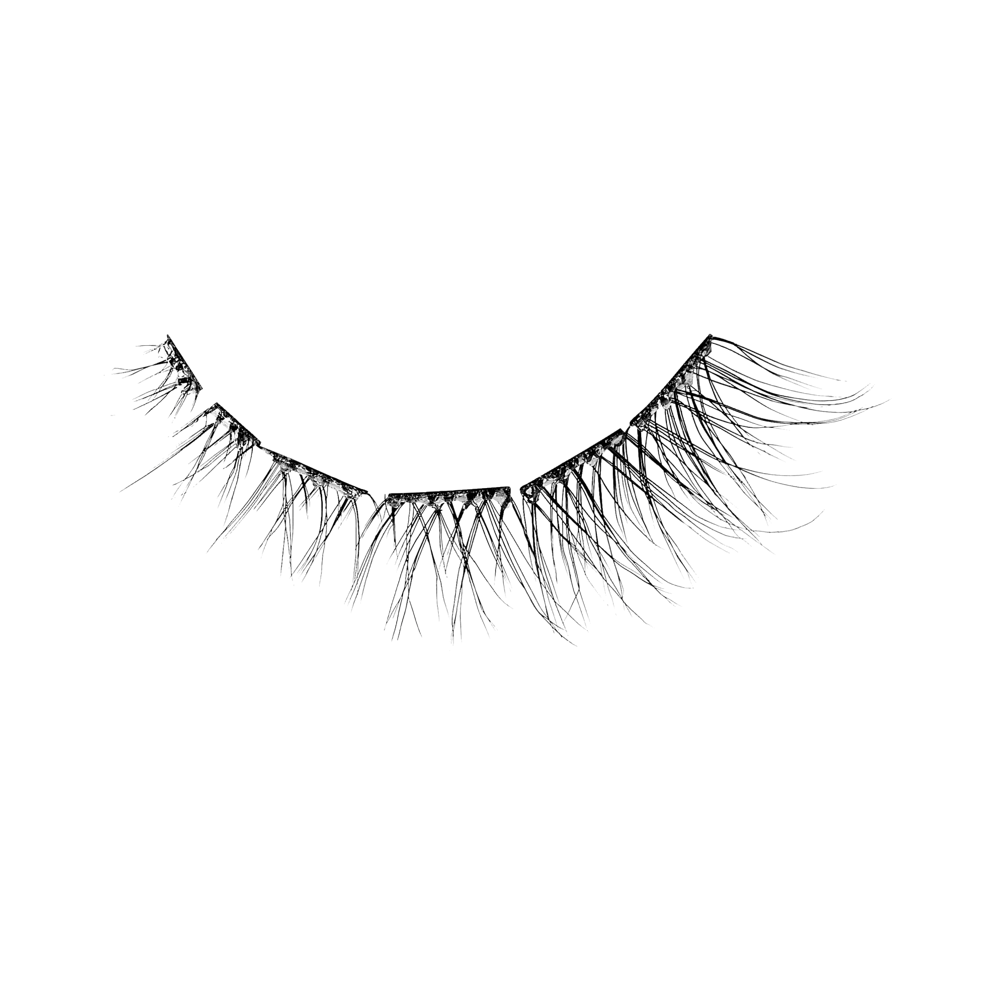 Impress Falsies Long Lasting Pre-Glued False Eyelashes Starter Kit - Demi Natural | 24 Lash Clusters, With Applicator, Up To 5 Day Wear, 5mm-14mm