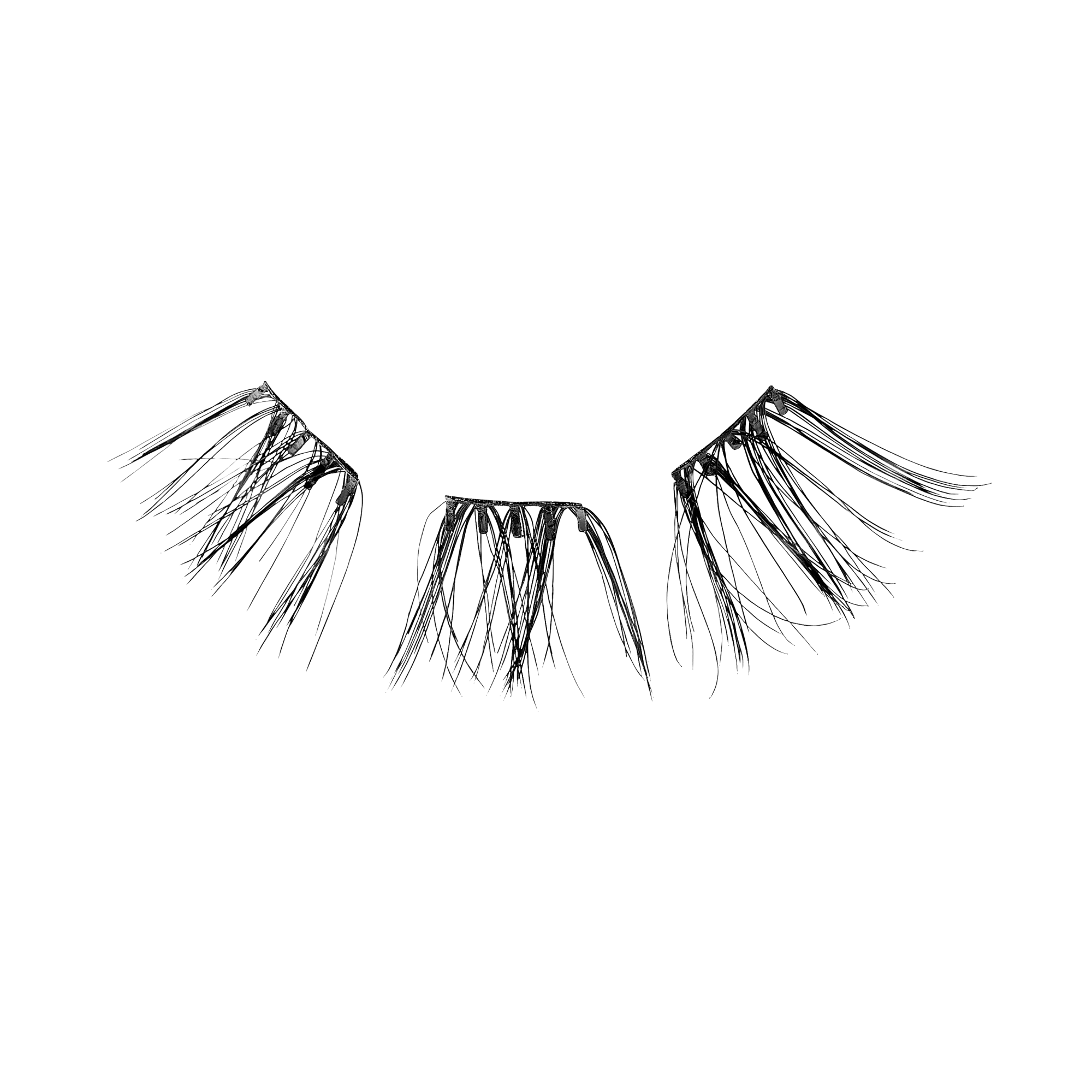 Impress Falsies Pre-Glued False Eyelashes Minipack - Edgy | 12 Lash Clusters, 14mm-16mm