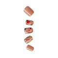Impress Holiday Design No Glue Fake Press On Nails - Mistletoe Kiss | Design, Brown, Short, Squoval, Manicure