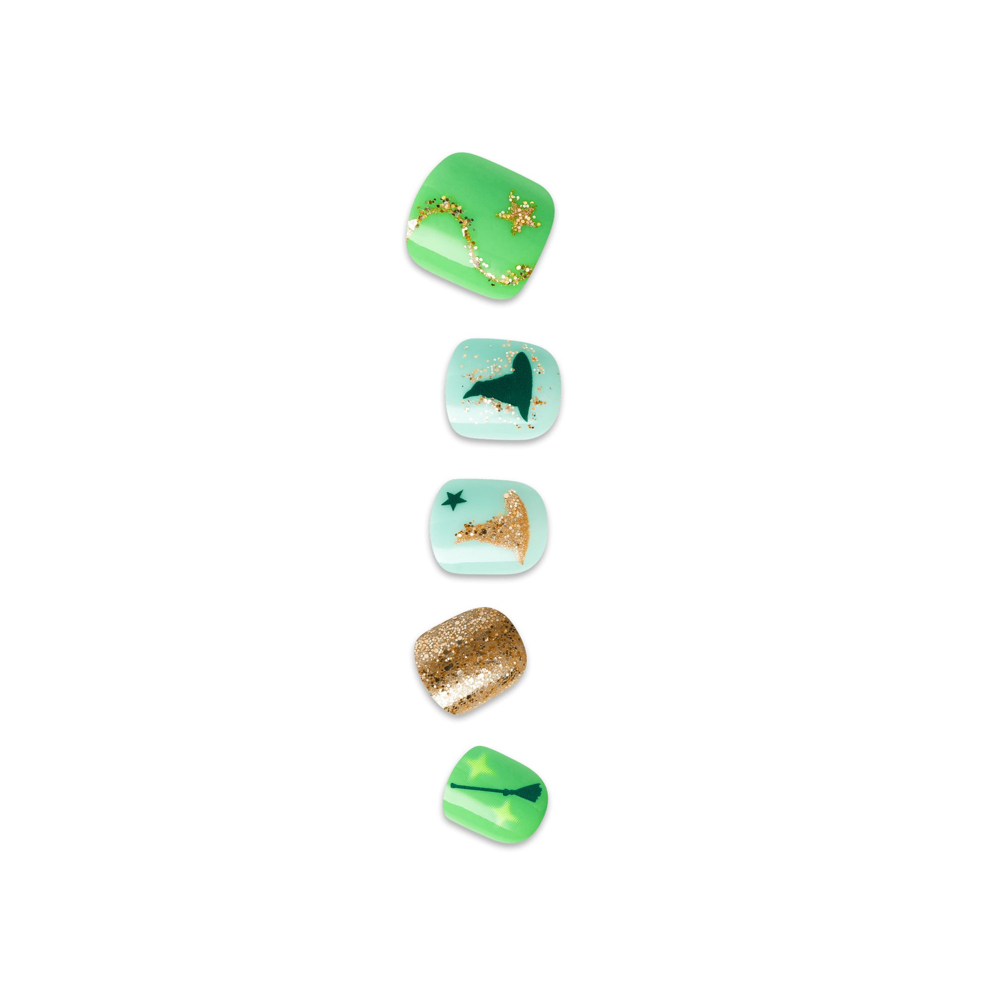 Impress MINI X WICKED: FOR GOOD | Perfect Duet | Design, Green, Kids, Squoval, Manicure