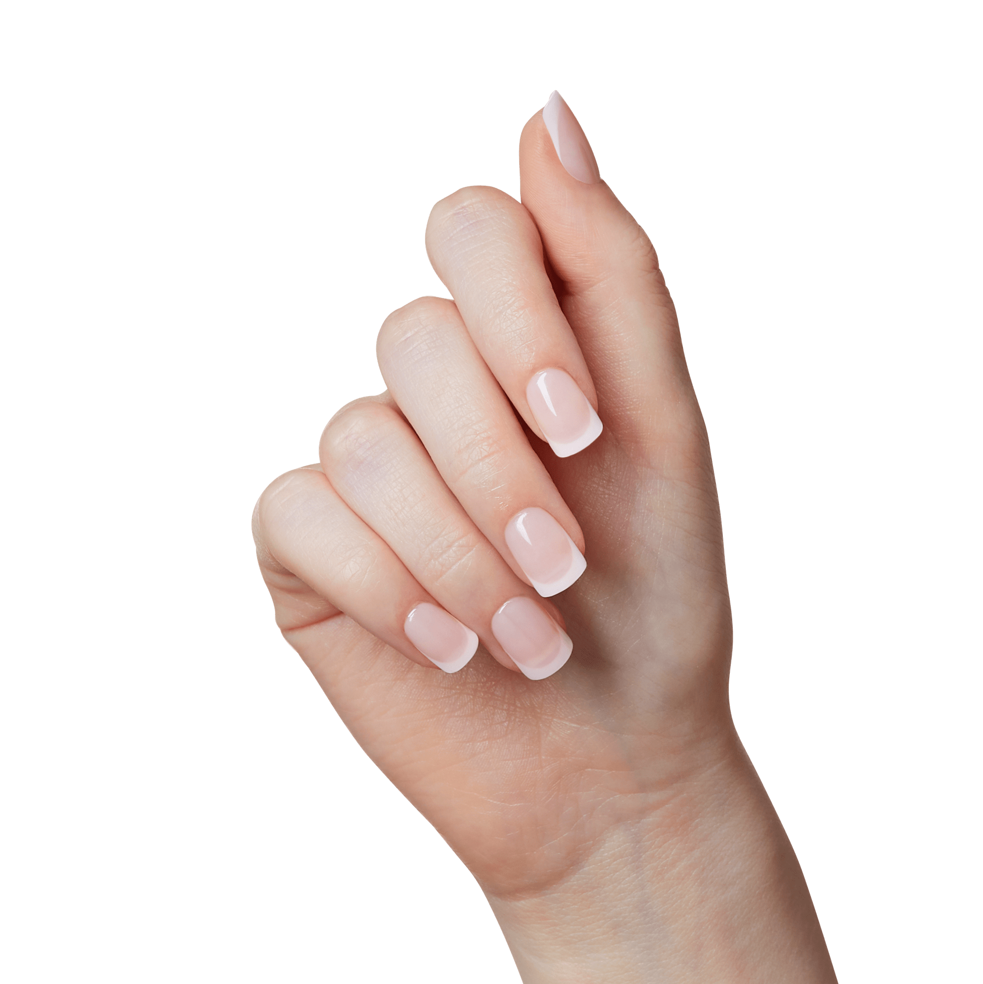 Impress French No Glue Fake Press On Nails - Heroic | French Tips, White & Neutral, Short, Squoval, Manicure