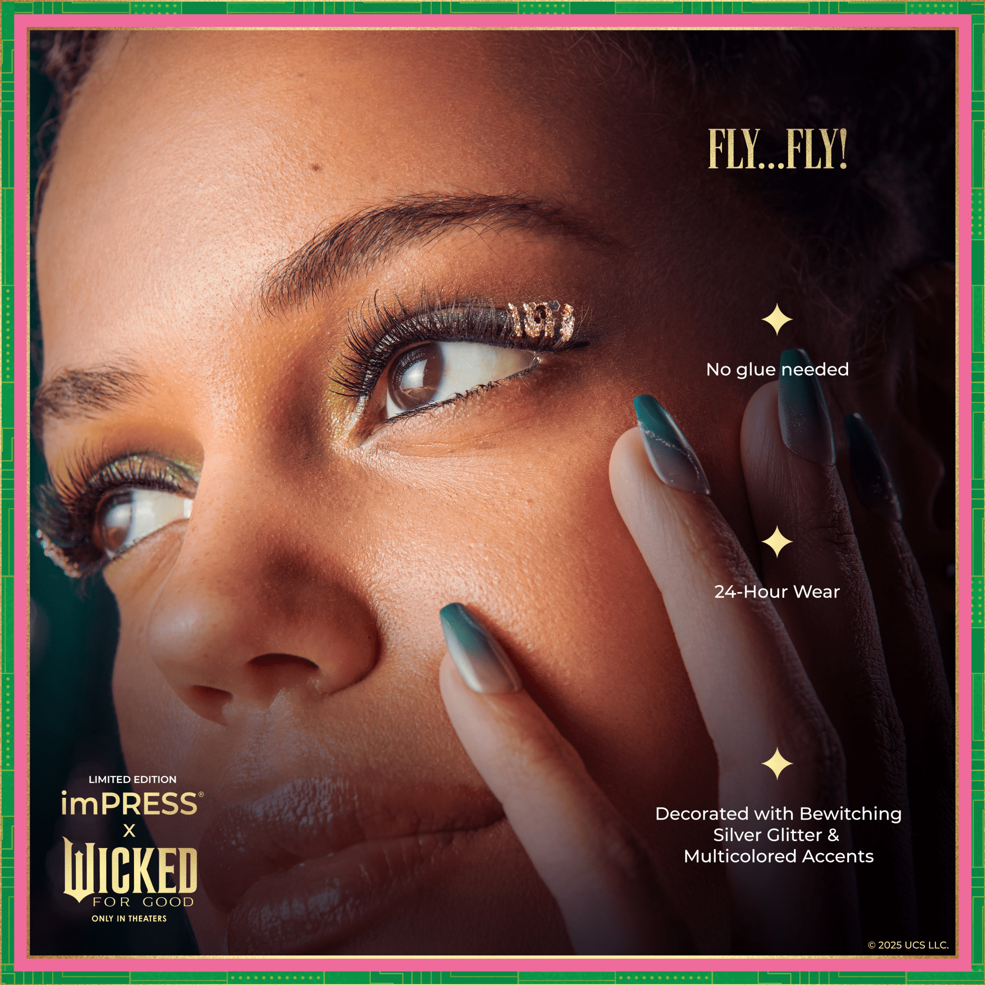 Impress X WICKED: FOR GOOD | Fly…Fly! | 12 Lash Clusters, 8mm-10mm