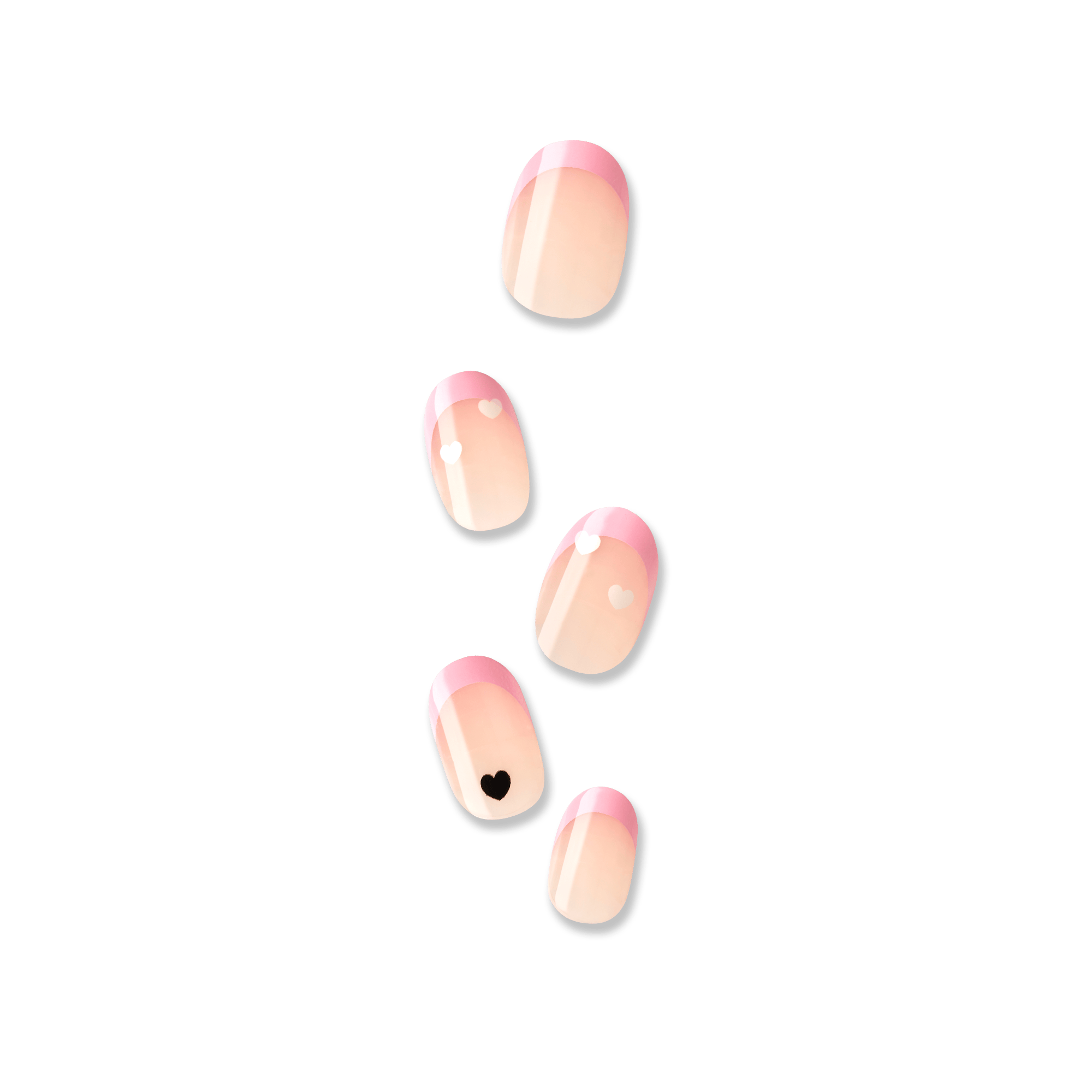 Impress French No Glue Fake Press On Nails - Ditto | French Design, Pink, Short, Oval, Manicure