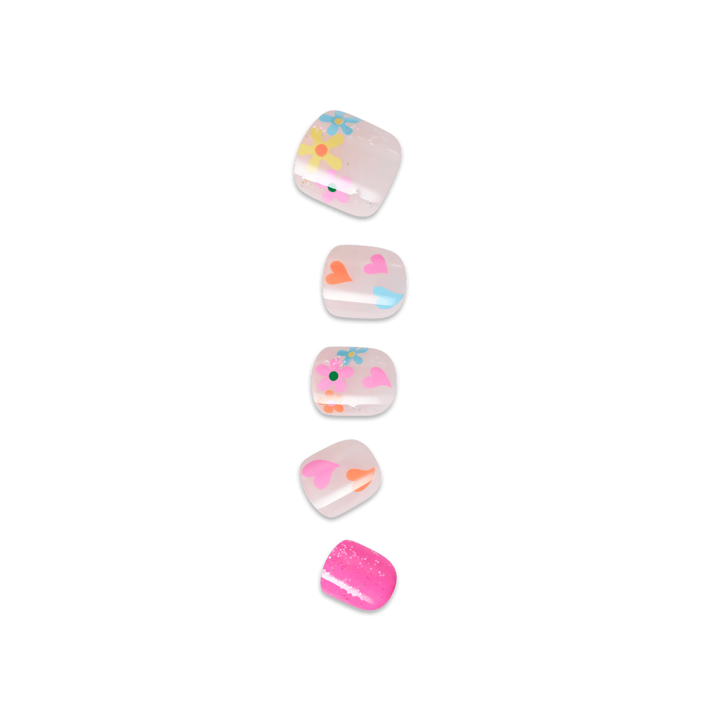 Impress Kids No Glue Fake Press On Nails - Hoppy Fun | Design, Multicolor, Kids, Squoval, Manicure