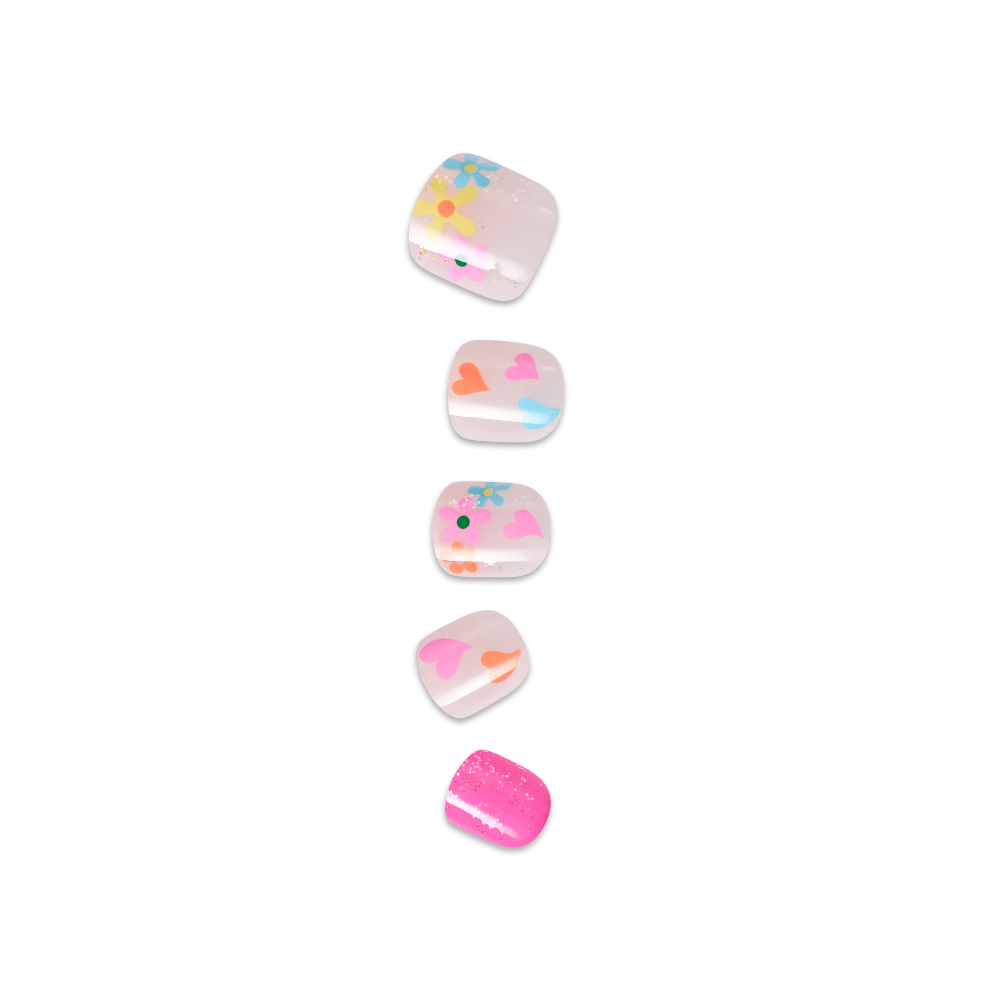 Impress Kids No Glue Fake Press On Nails - Hoppy Fun | Design, Multicolor, Kids, Squoval, Manicure