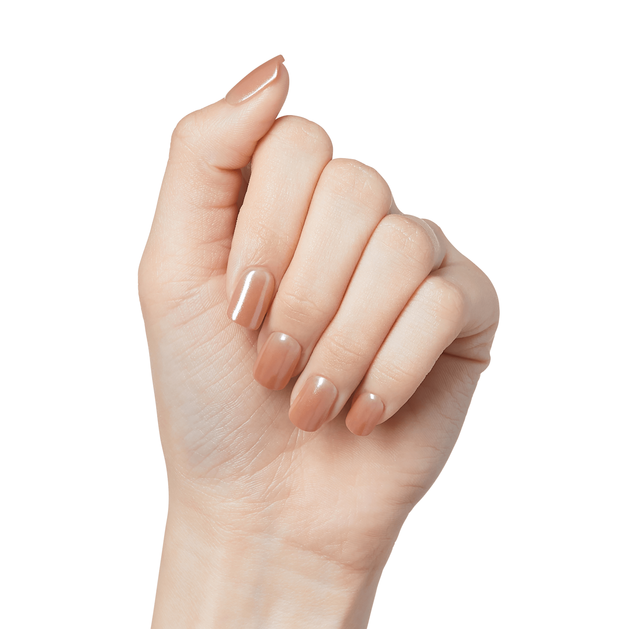 colorFX by Impress No Glue Fake Press On Nails - Last Call | Solid, Beige, Short, Squoval, Manicure