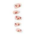 Impress Design No Glue Fake Press On Nails - Coast | French Design, White & Red, Medium, Almond, Manicure