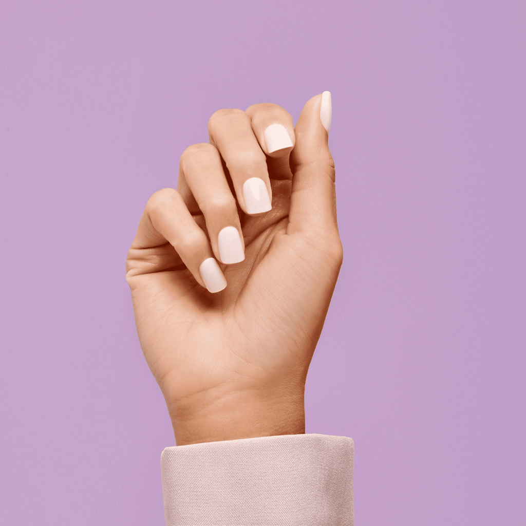Impress Color No Glue Fake Press On Nails - Point Pink | Solid, Pink, Short, Squoval, Manicure