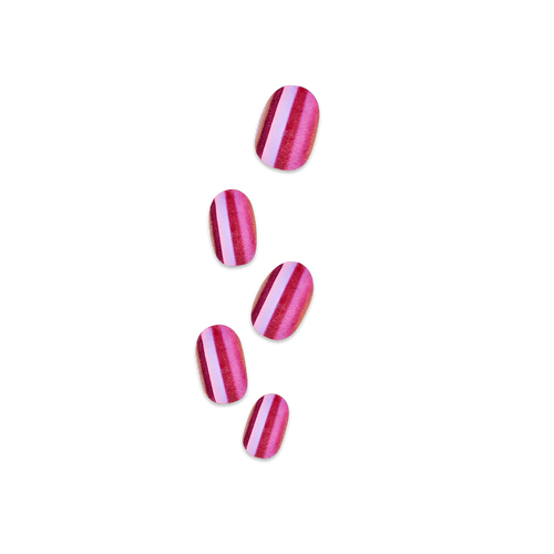 colorFX by Impress No Glue Fake Press On Nails - Around You | Solid, Pink, Short, Oval, Manicure