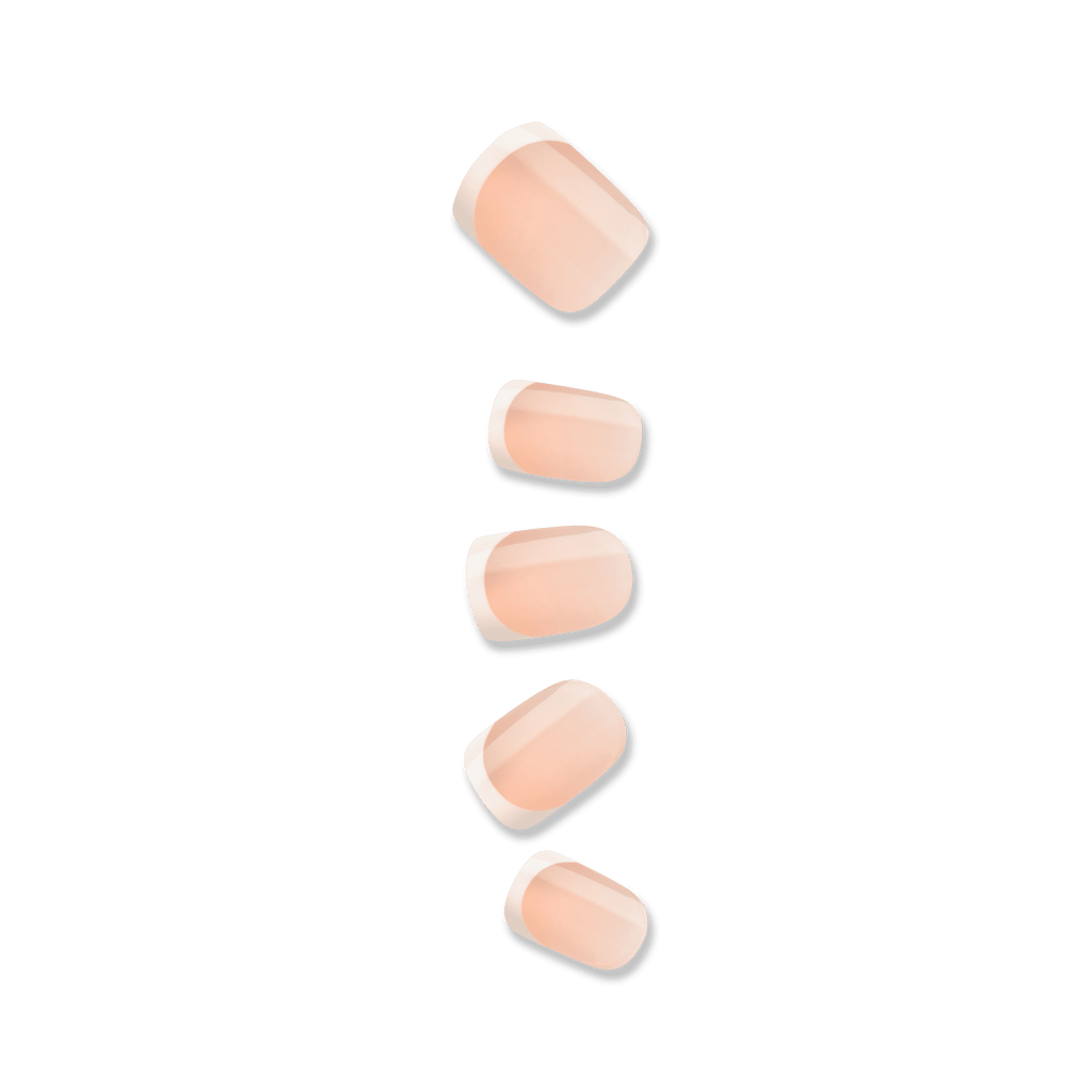 Impress French No Glue Fake Press On Nails - Model | French Tips, White & Neutral, Short, Squoval, Manicure