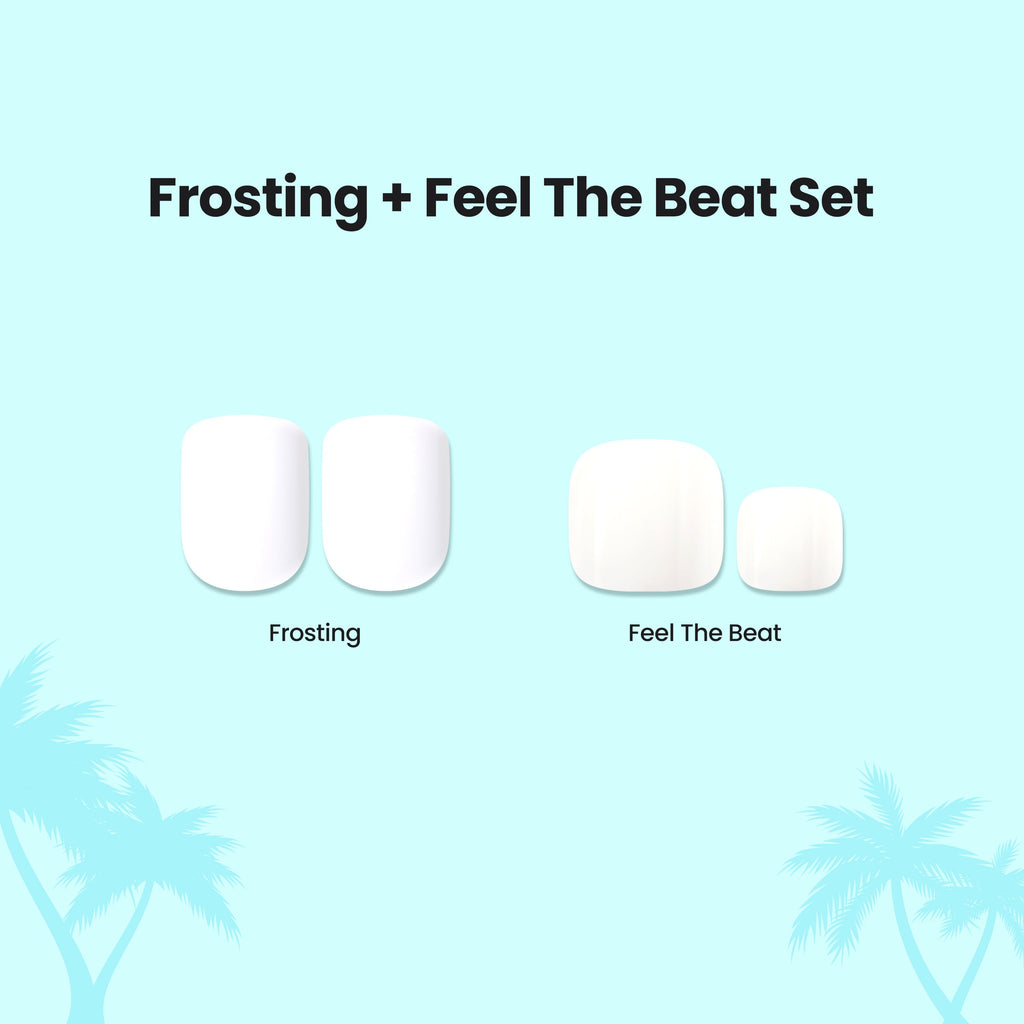 Impress Color Press On Mani & Pedi Bundle - Frosting + Feel The Beat Set