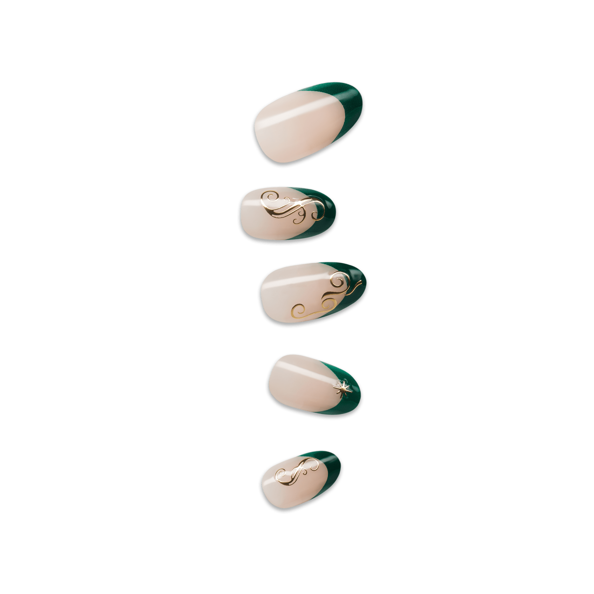 WICKED X Impress | Always Been Green | French Design, Green, Medium, Oval, Manicure