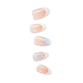 Impress Design No Glue Fake Press On Nails - Aura | French Design, White, Medium, Almond, Manicure