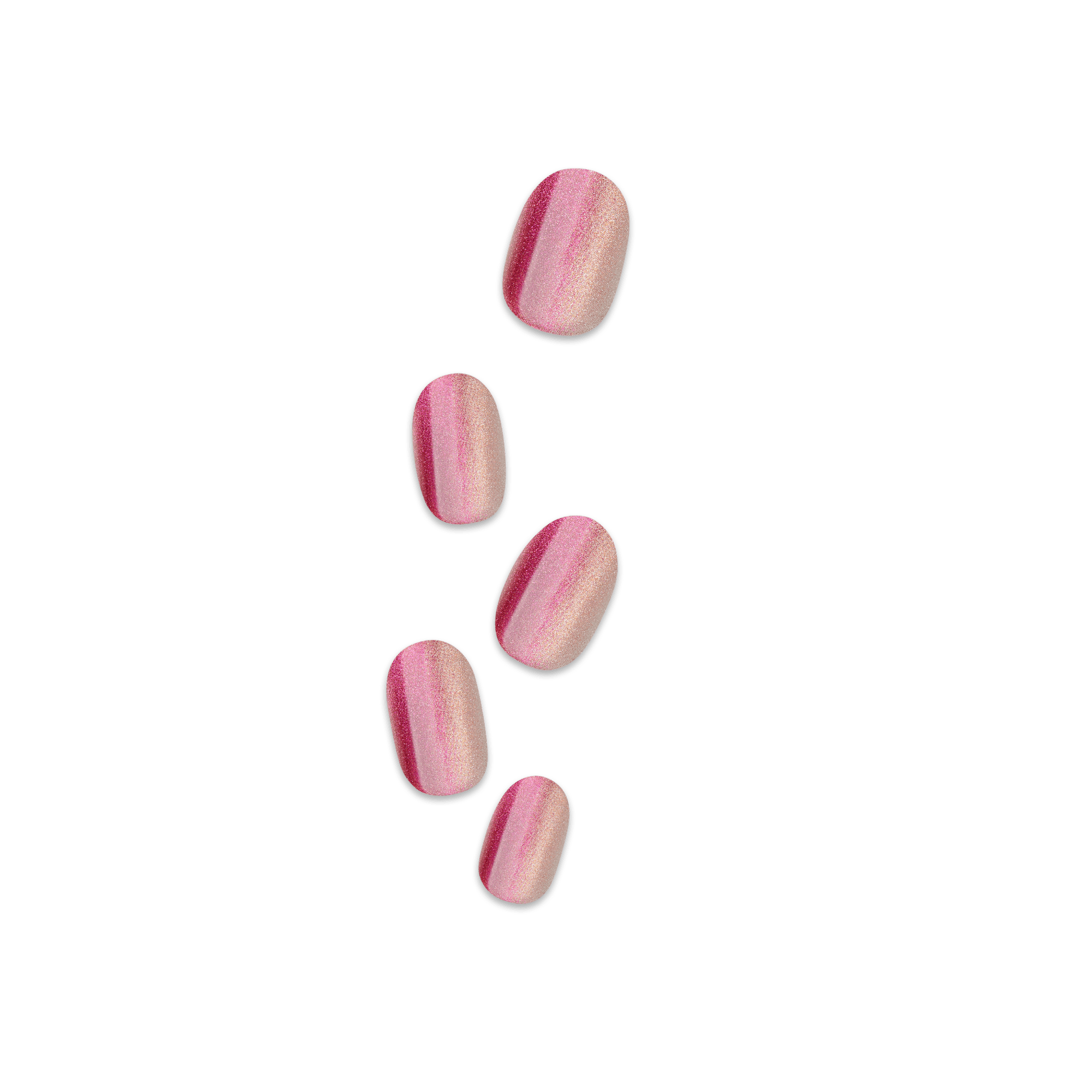 colorFX by Impress No Glue Fake Press On Nails - Walk Out | Solid, Pink, Short, Oval, Manicure