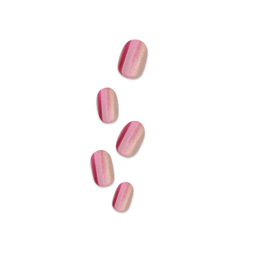 colorFX by Impress No Glue Fake Press On Nails - Walk Out | Solid, Pink, Short, Oval, Manicure