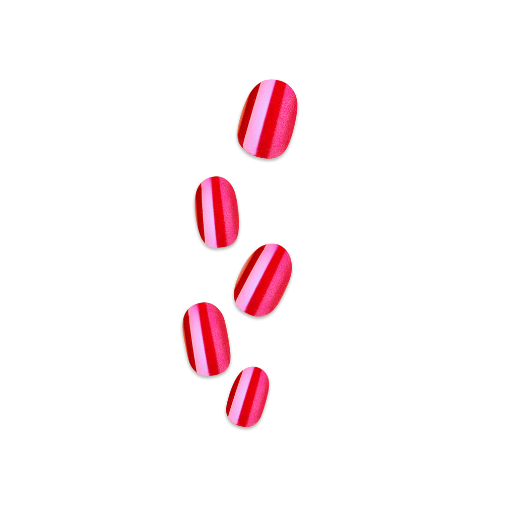 colorFX by Impress No Glue Fake Press On Nails - Floating | Solid, Pink, Short, Oval, Manicure