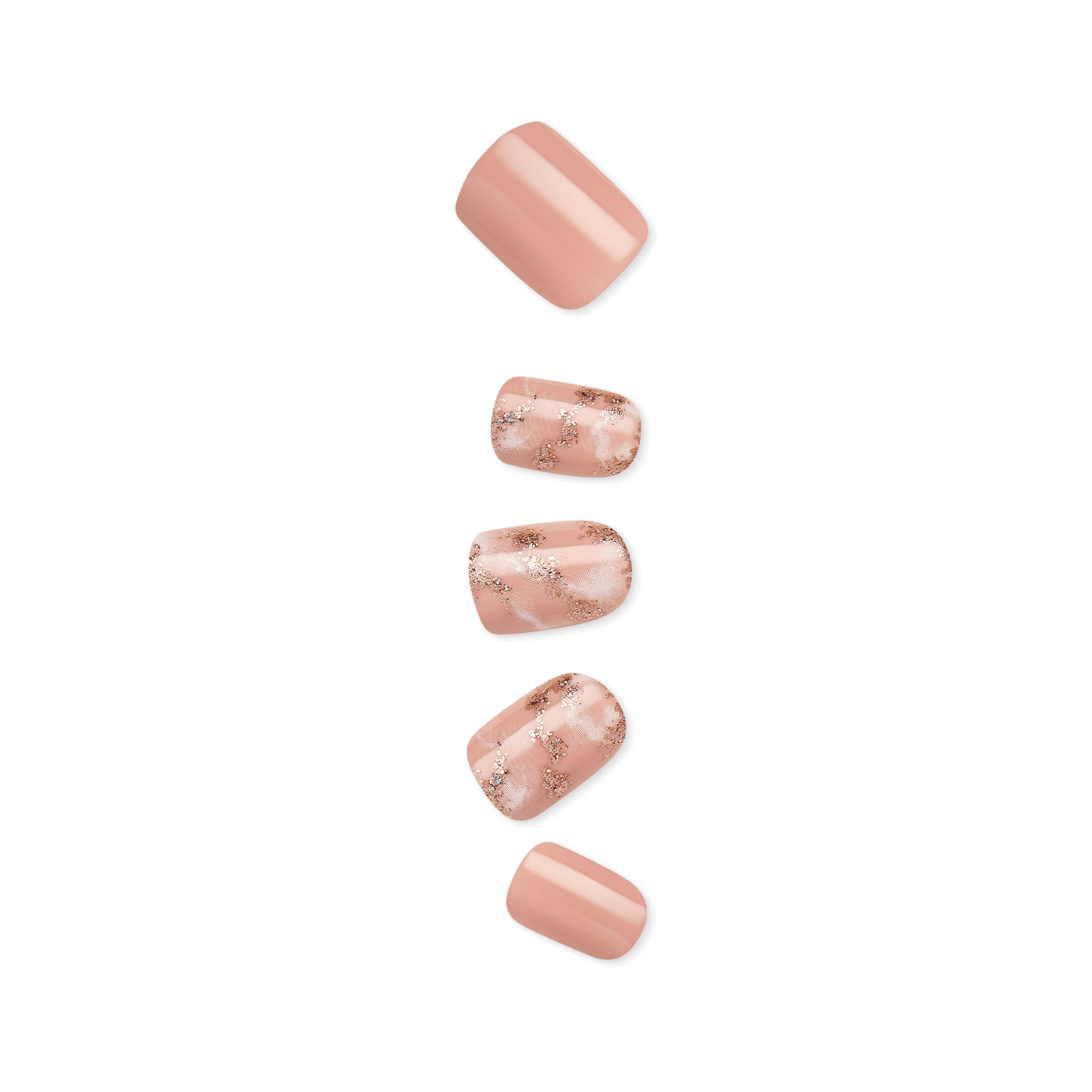 Impress Design No Glue Fake Press On Nails - Kingdom | Design, Pink, Short, Squoval, Manicure