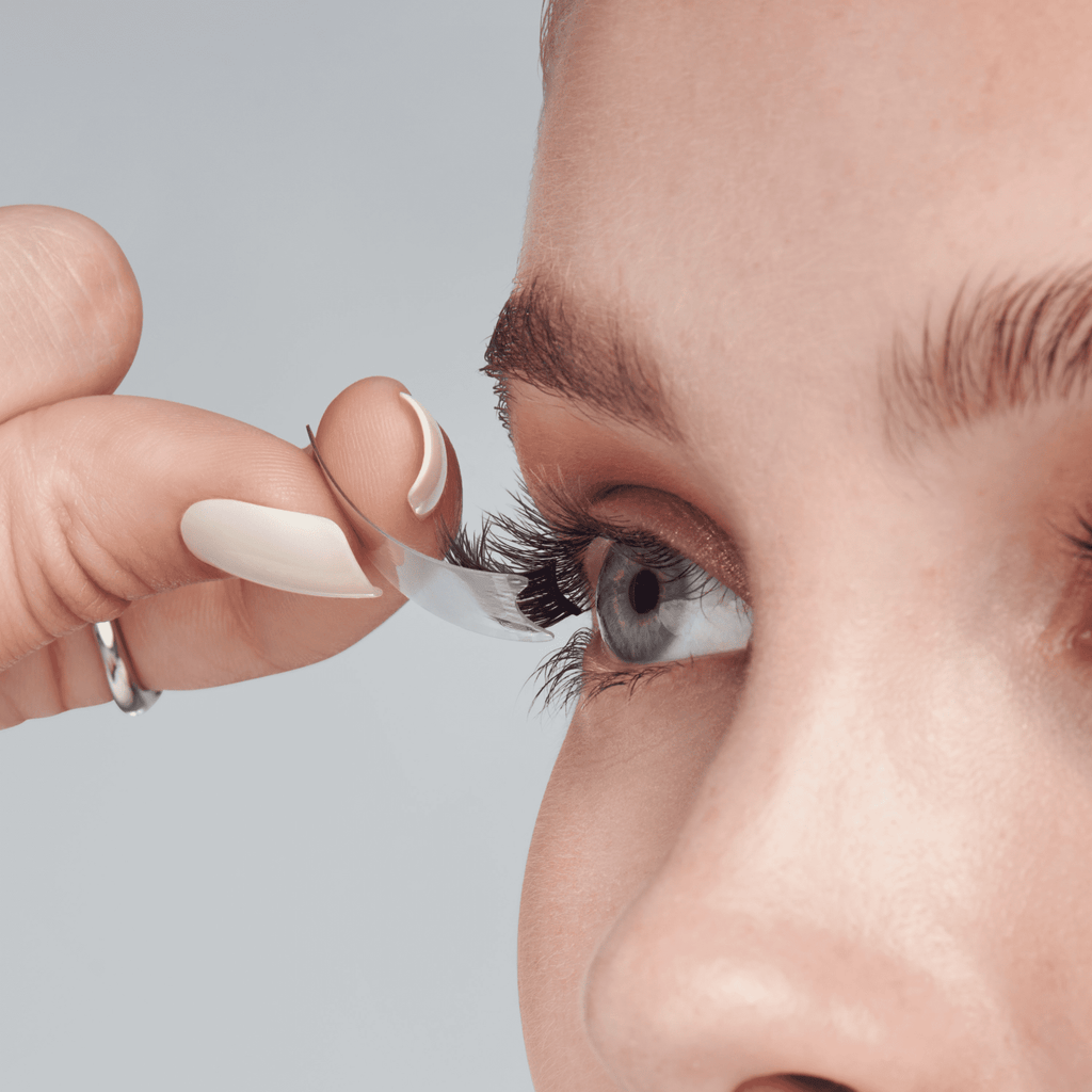 Impress Falsies easy tab Pre-Glued False Eyelashes - Demi Wispy | 1 Pair of Half Lash & 2 Lash Clusters, 8mm-13mm