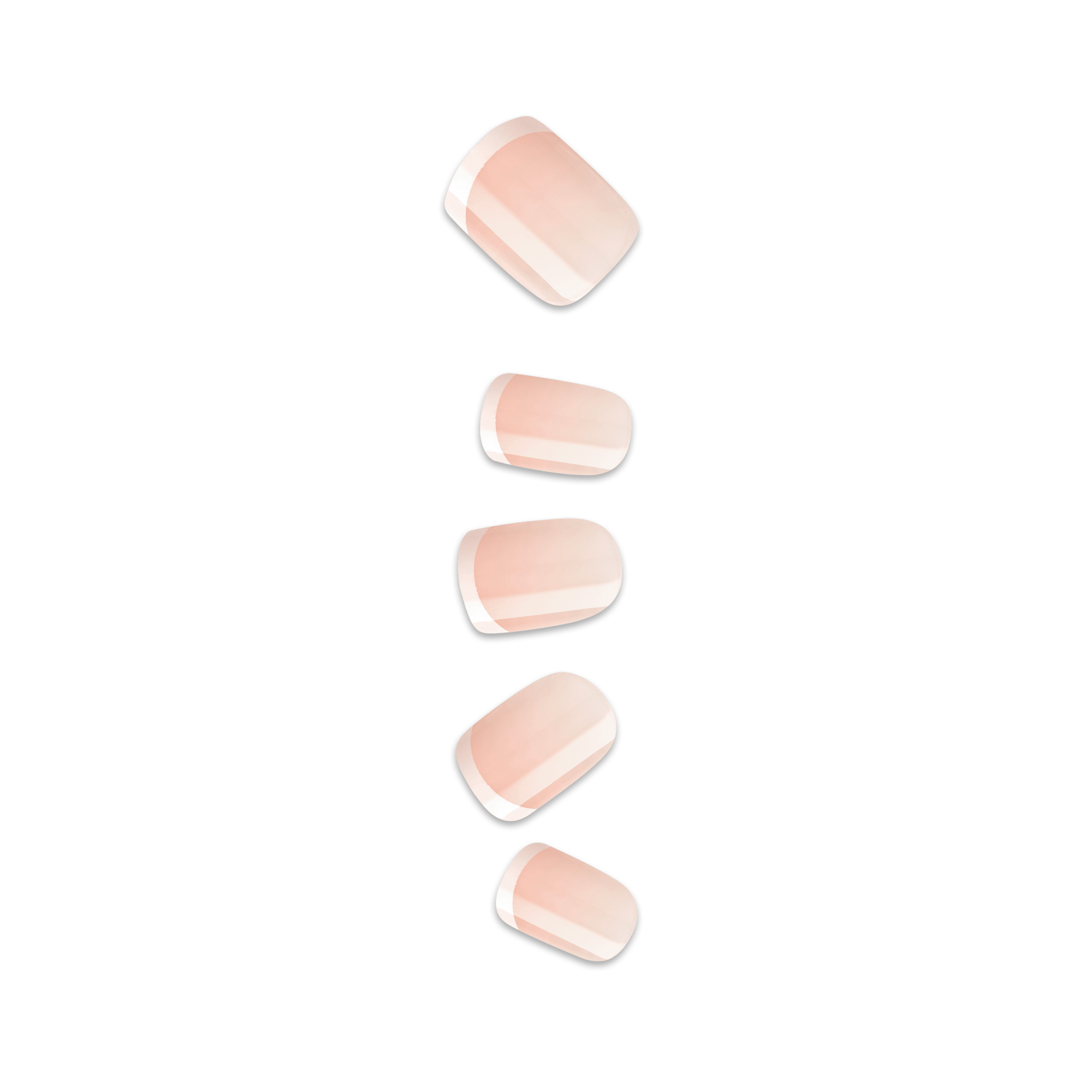 Impress Design No Glue Fake Press On Nails - Chic French | French Tips, White & Neutral, Short, Squoval, Manicure