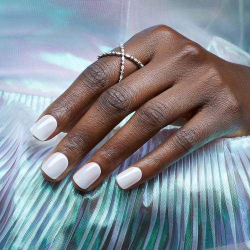 colorFX by Impress No Glue Fake Press On Nails - Universal | Solid, White, Short, Squoval, Manicure