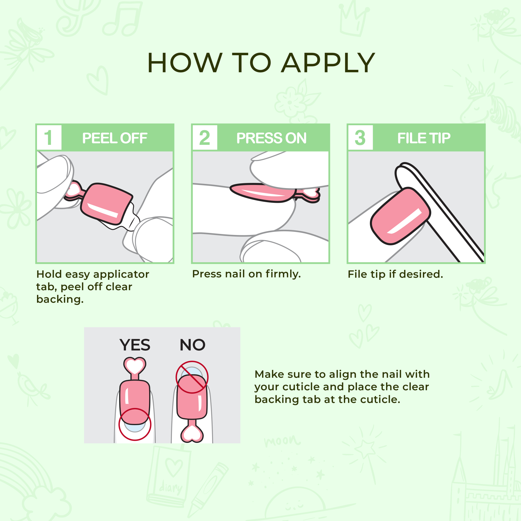Impress Kids No Glue Fake Press On Nails - Fluffy Tails | Design, Multicolor, Kids, Squoval, Manicure