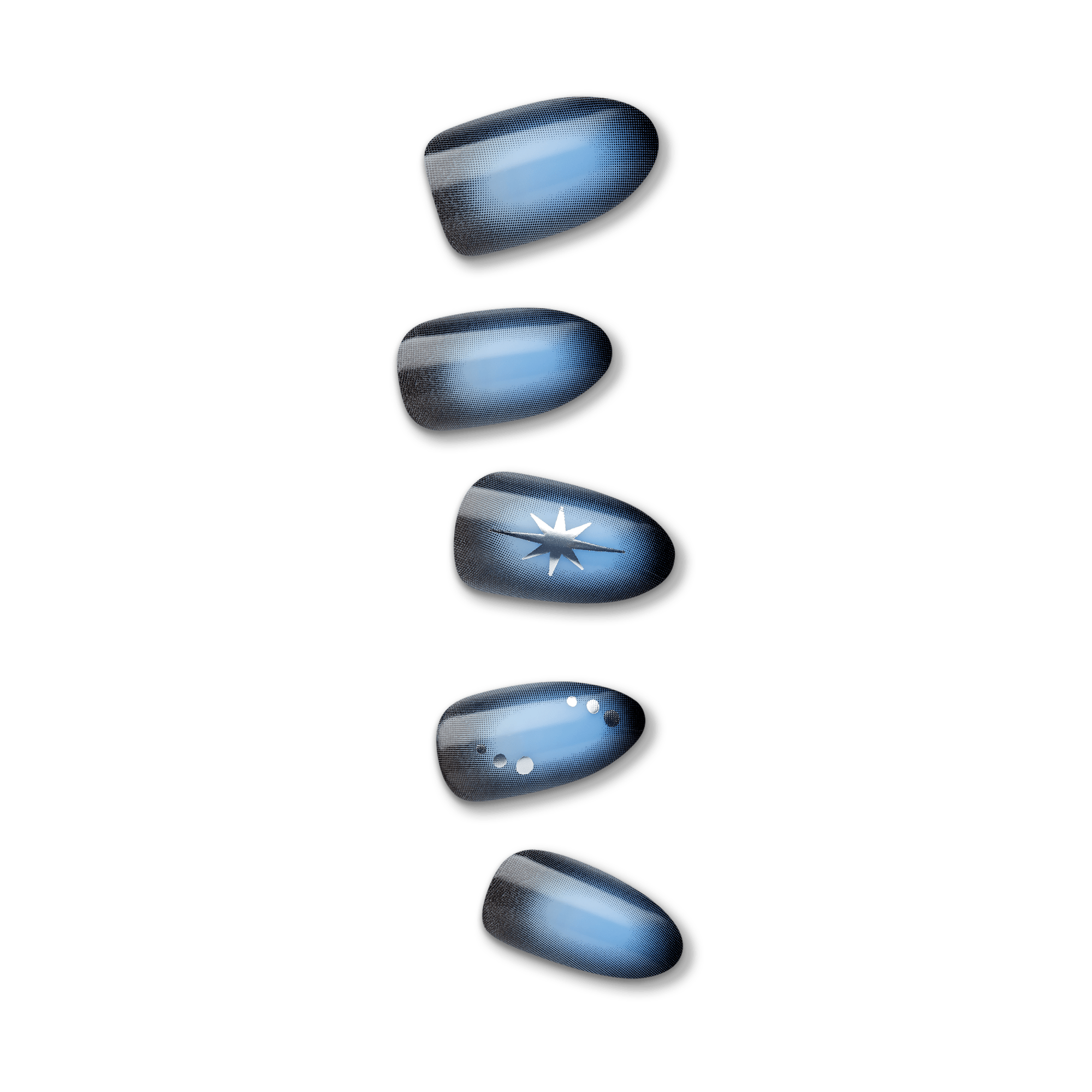 Impress Design No Glue Fake Press On Nails - Lovesome | Design, Blue, Medium, Almond, Manicure