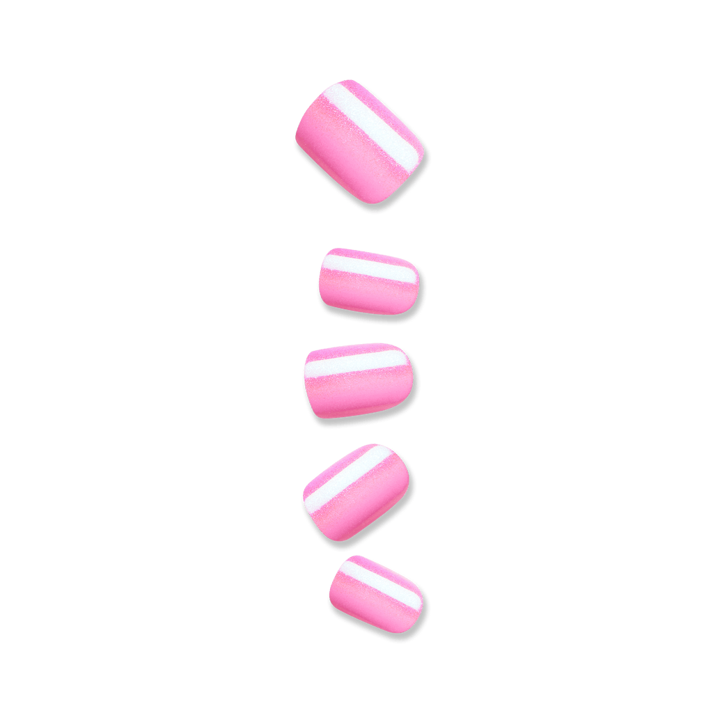 colorFX by Impress No Glue Fake Press On Nails - Late Night | Solid, Pink, Short, Squoval, Manicure