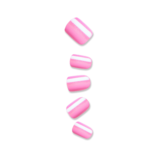 colorFX by Impress No Glue Fake Press On Nails - Late Night | Solid, Pink, Short, Squoval, Manicure